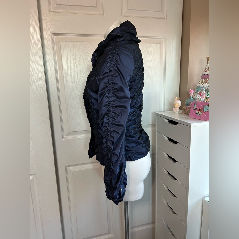 Katherine Barclay Rouched Blue Jacket - Picture 7 of 11